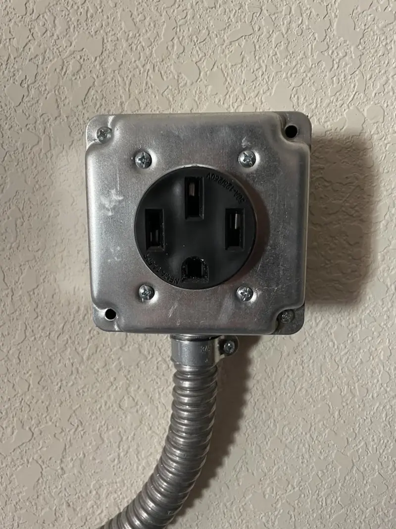 NEMA 14-50 outlet installed for Smart Home Electrical in Waldron